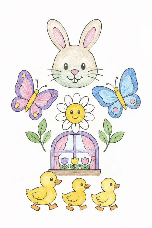 April coloring pages