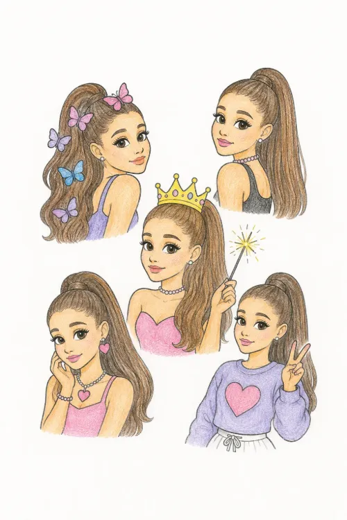 Ariana Grande coloring pages