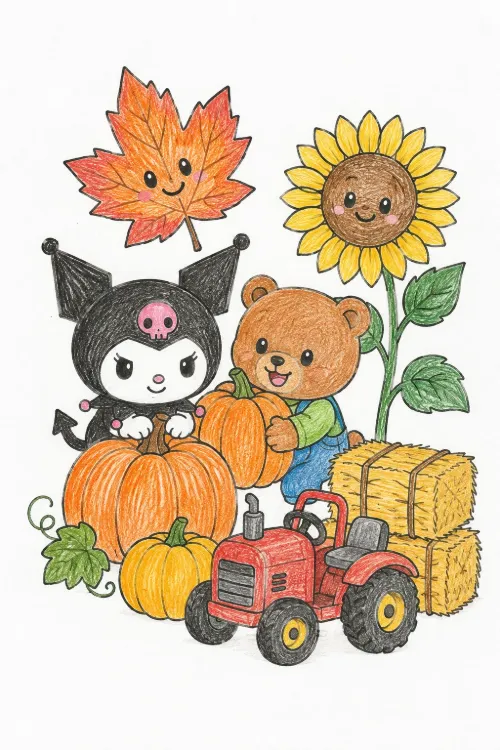 Autumn Fall coloring pages