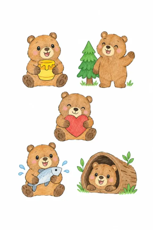 Bear coloring pages