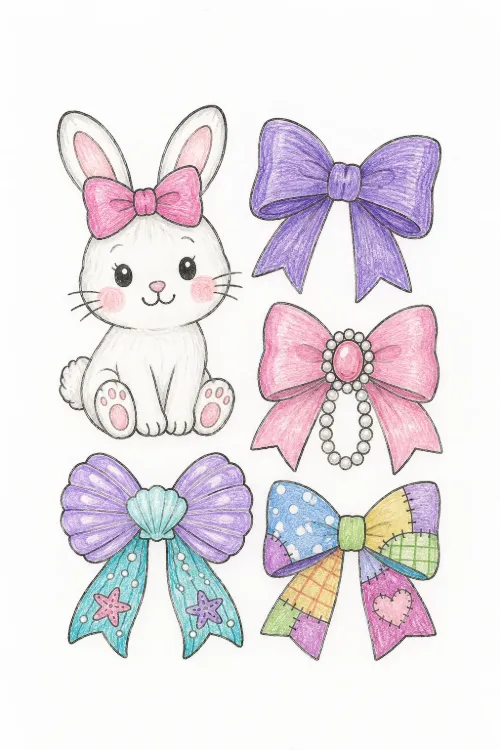 Bow coloring pages