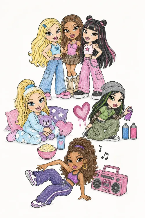 Bratz coloring pages
