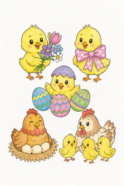 Chicken coloring pages