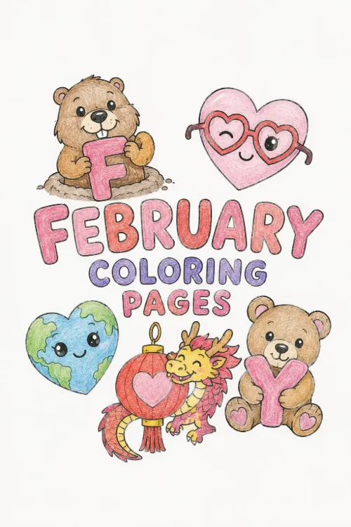 February coloring pages