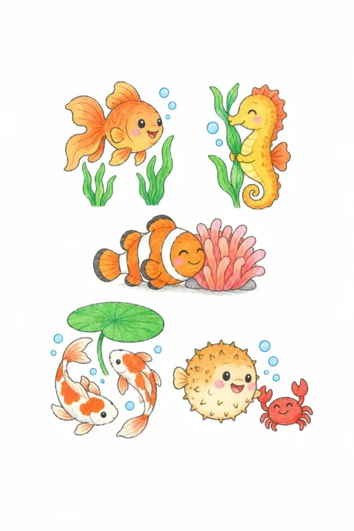 Fish coloring pages