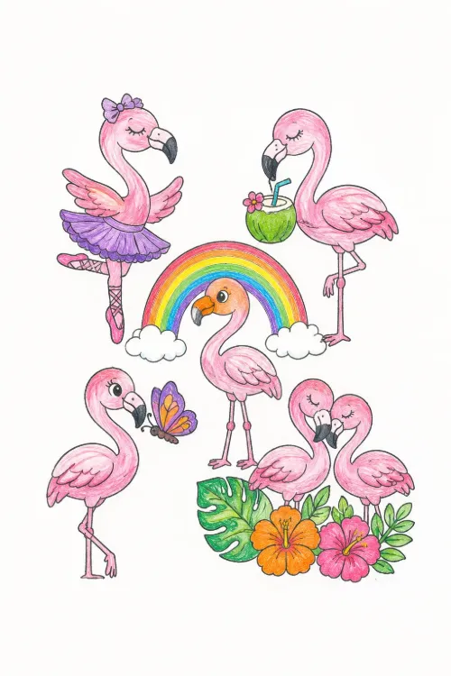 Flamingo coloring pages Flamingo coloring pages