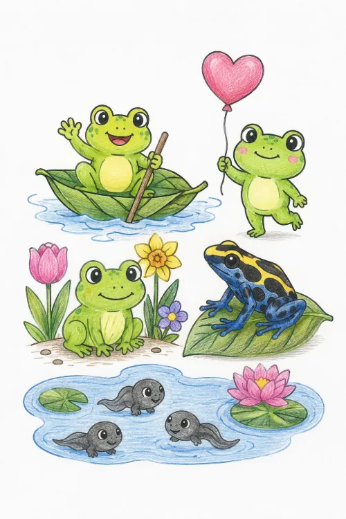 Frog coloring pages