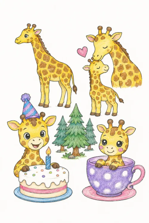 Giraffe coloring pages