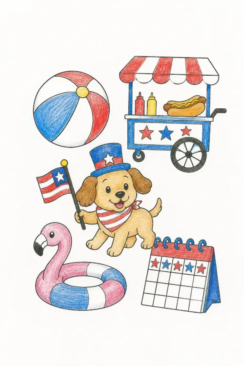 July coloring pages July coloring pages