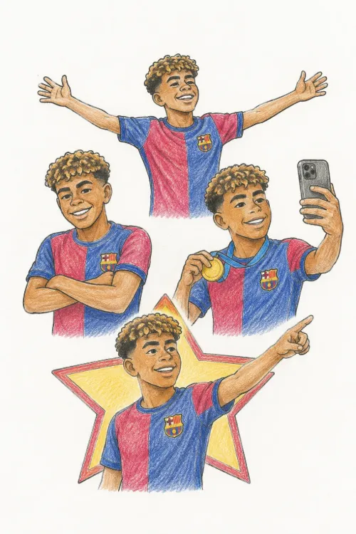 Lamine Yamal coloring pages