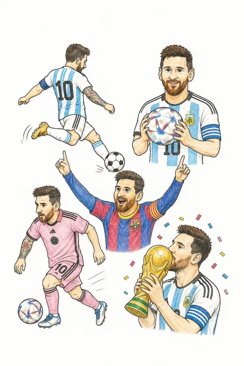 Lionel Messi coloring pages
