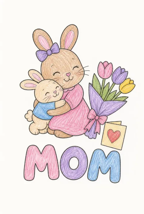 Mothers Day coloring pages