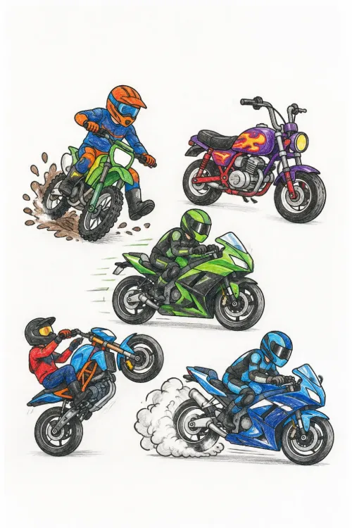 Motorcycle coloring pages