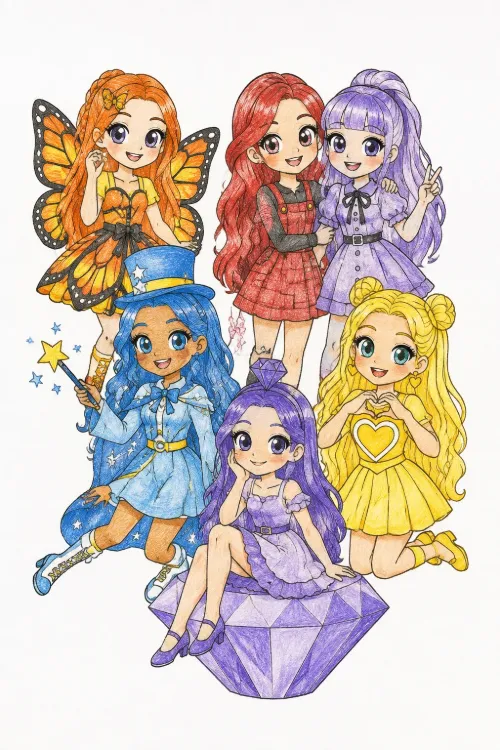 Rainbow High coloring pages
