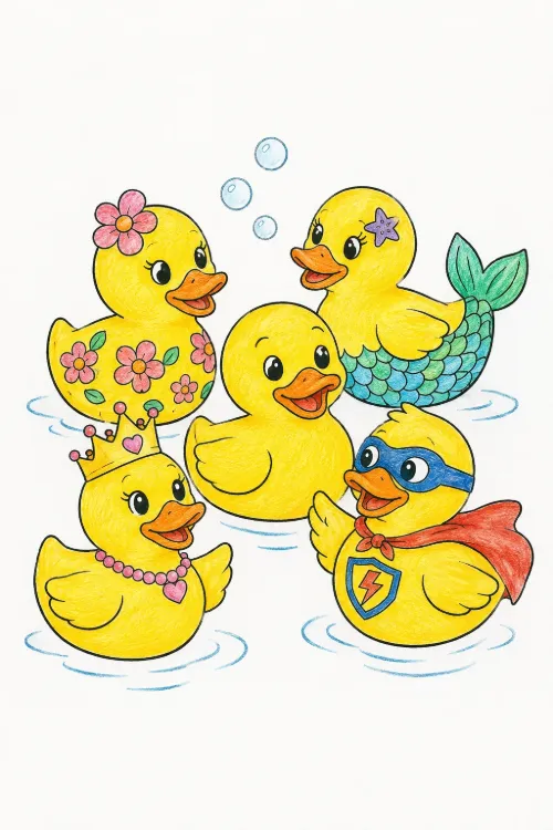 Rubber Duck coloring pages