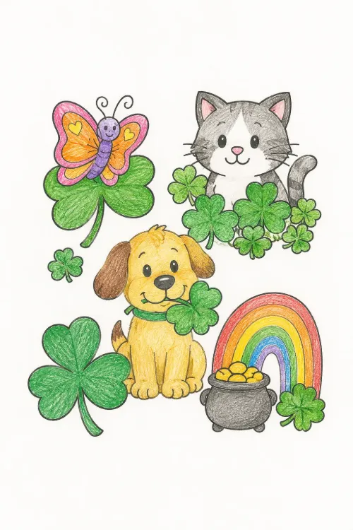 Shamrock coloring pages