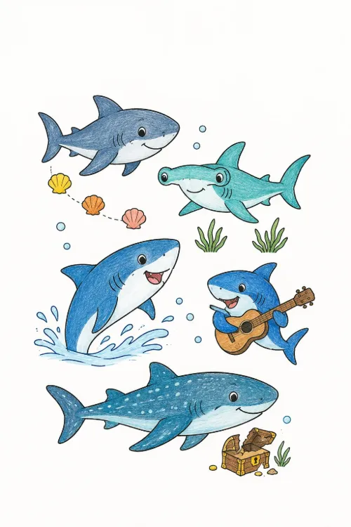 Shark coloring pages