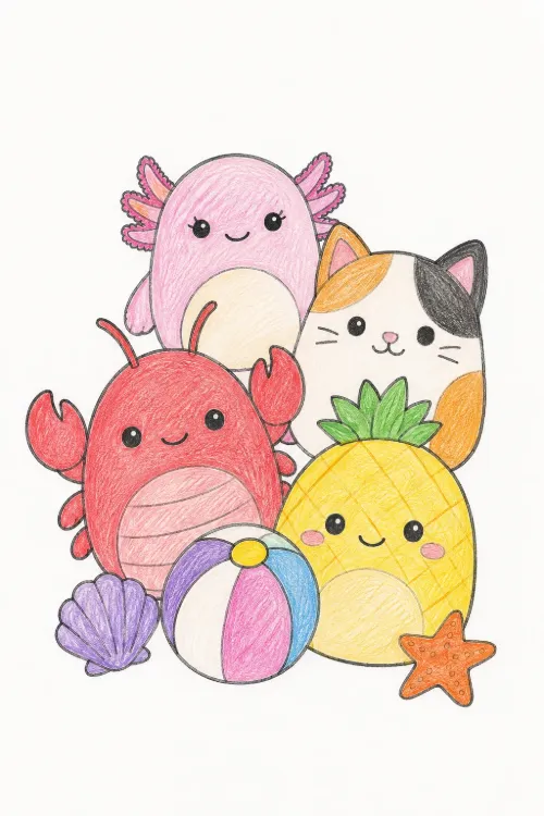 Squishmallow coloring pages