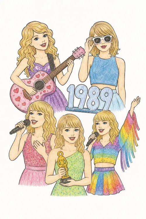 Taylor Swift coloring pages