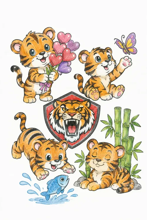 Tiger coloring pages