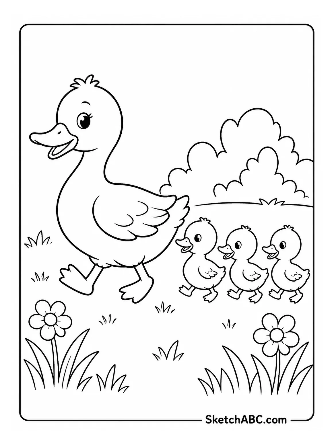 Ducklings Parade coloring pages Ducklings Parade coloring pages
