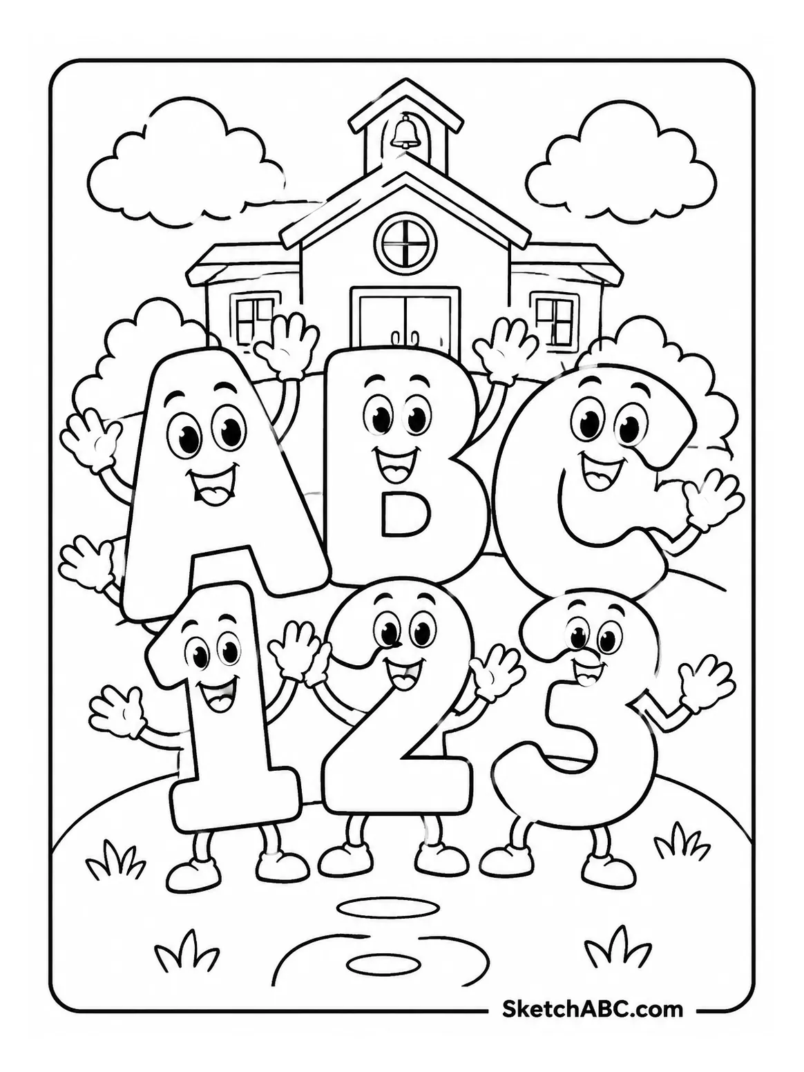 Abc 123 Welcome Back to School coloring pages