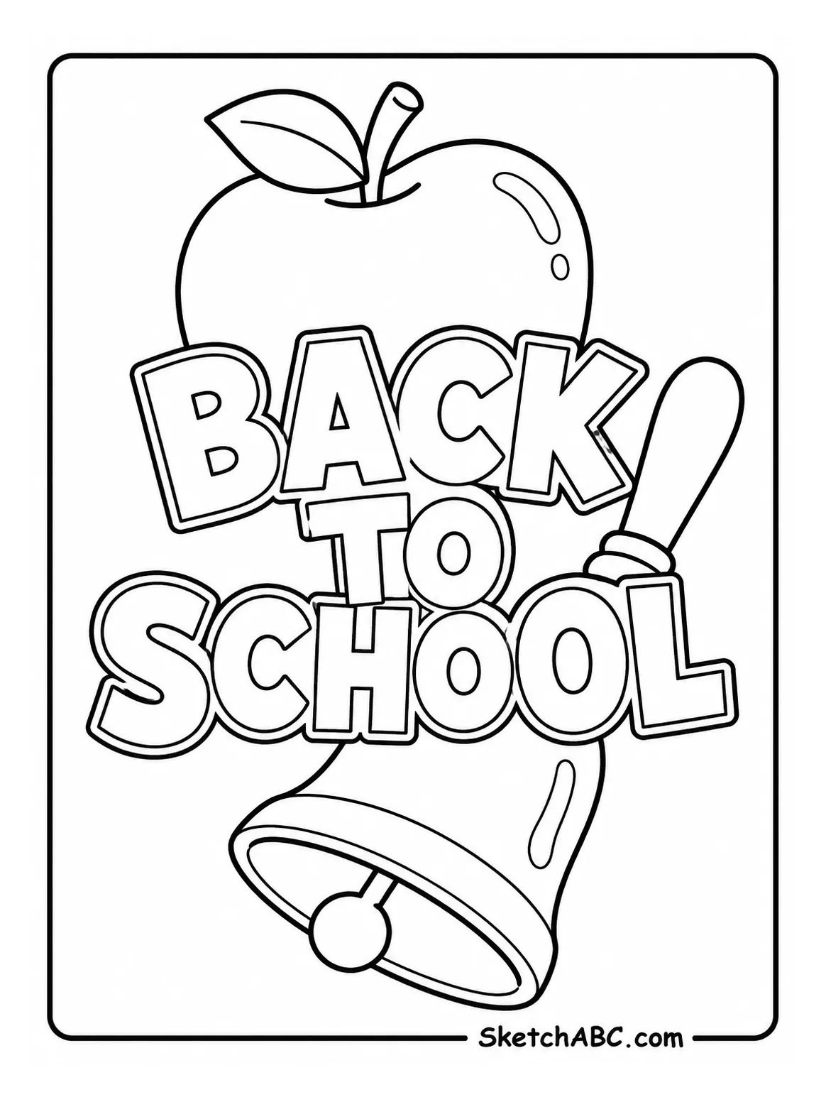 Classic Symbols of School coloring pages
