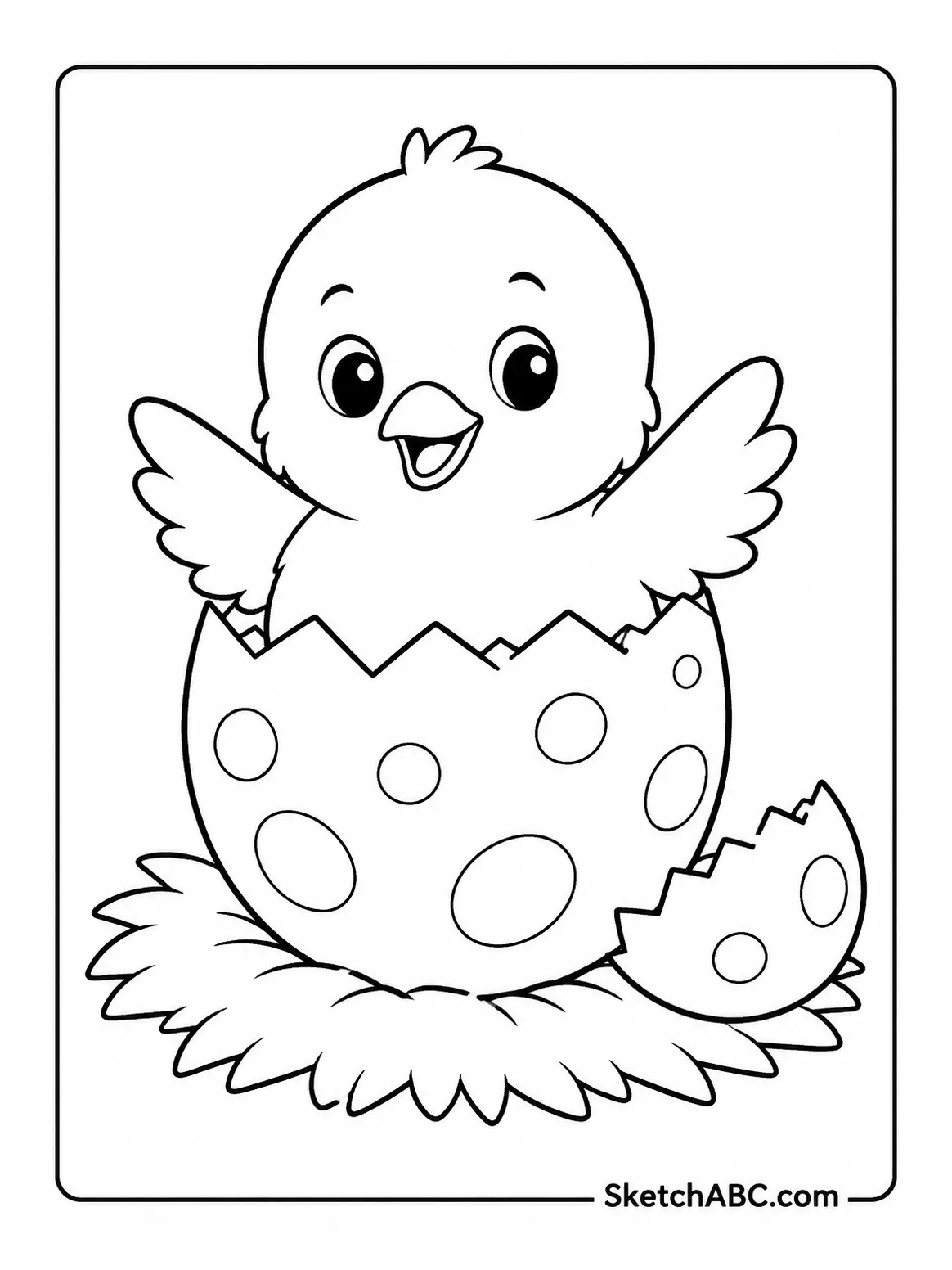 Baby Chick and Eggshell coloring pages Baby Chick and Eggshell coloring pages