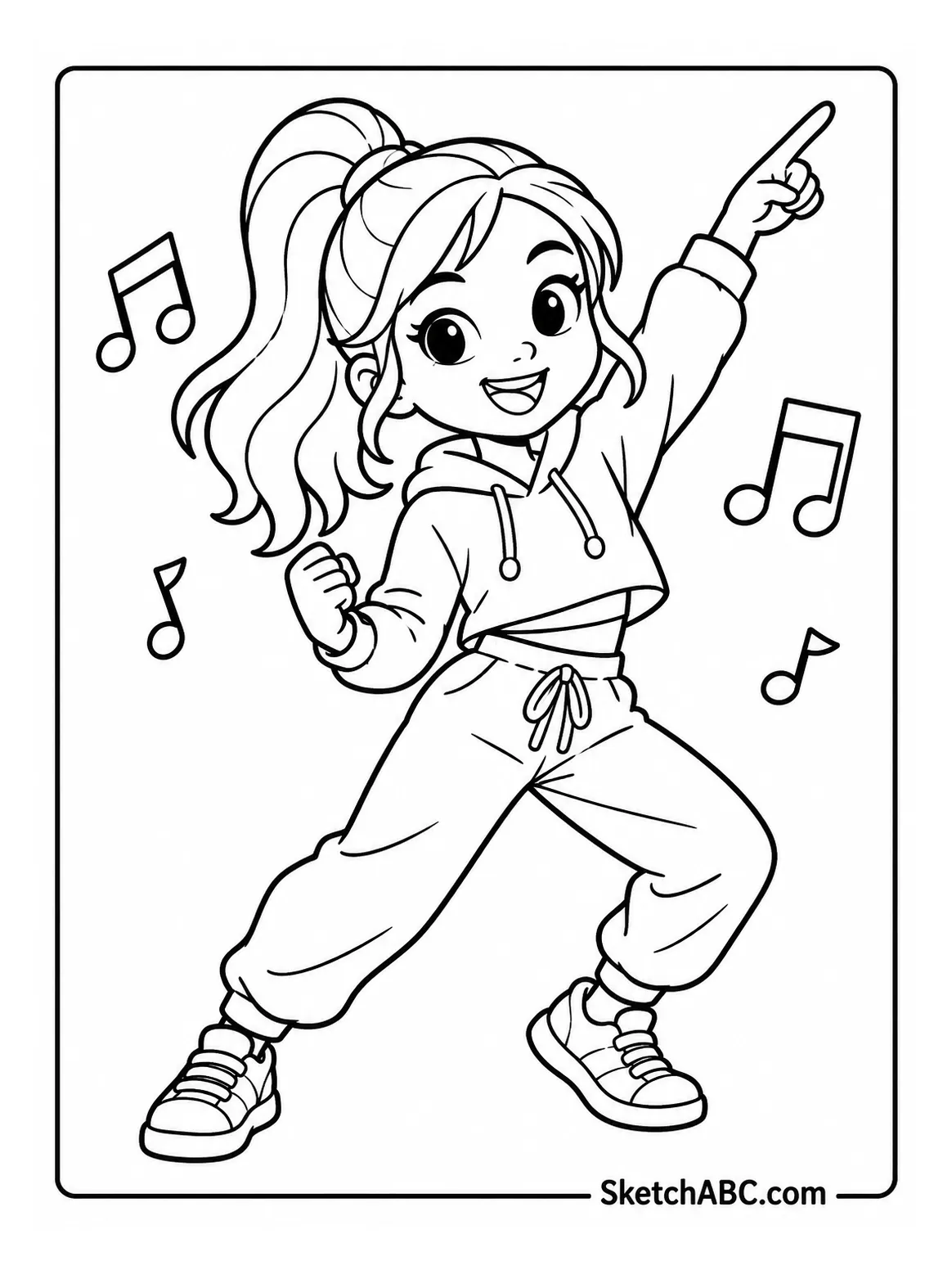 Kiana s Dance Pose coloring pages Kiana s Dance Pose coloring pages