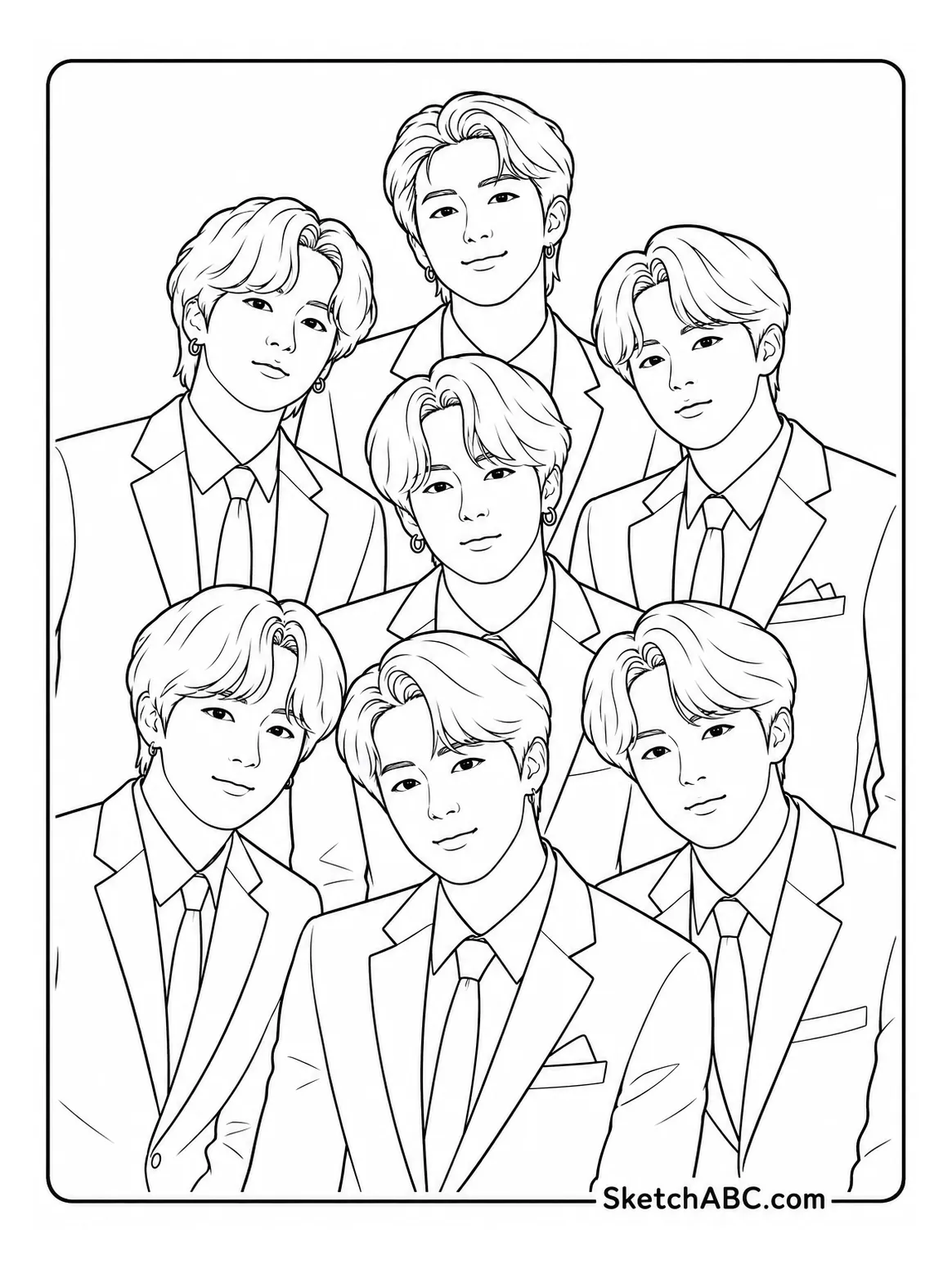 Bts Arirang Group Poster coloring pages Bts Arirang Group Poster coloring pages