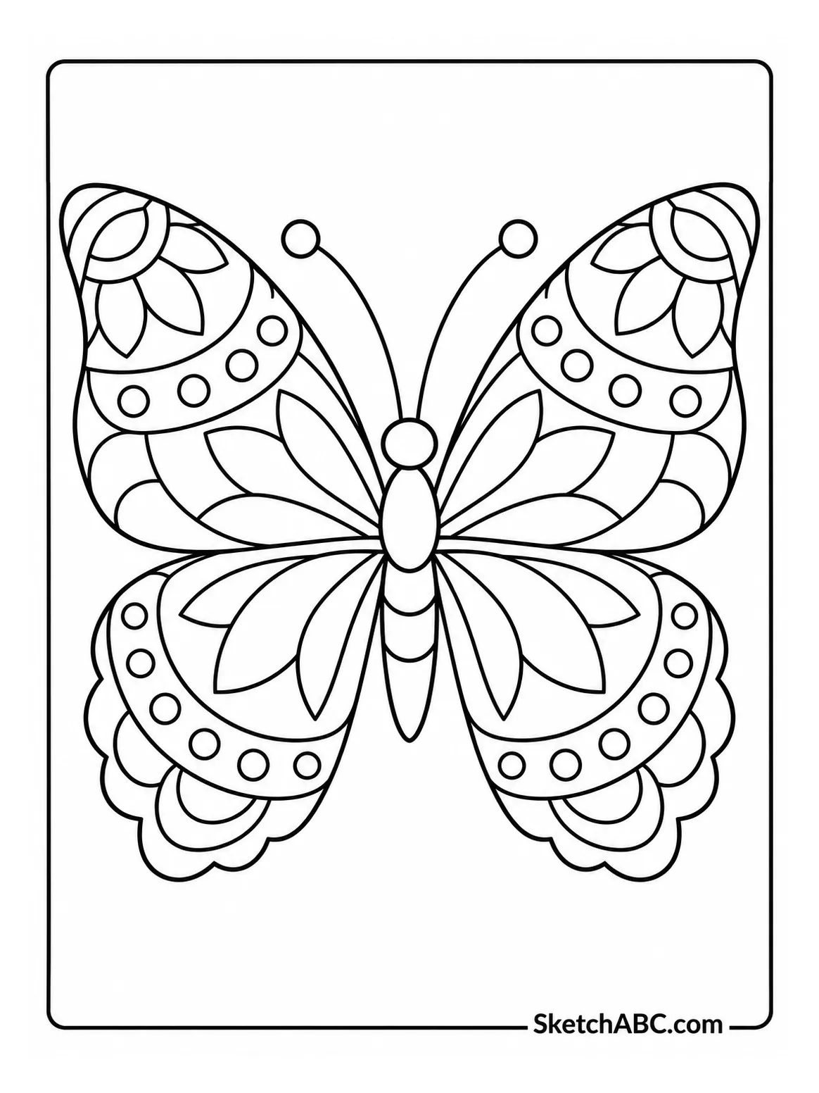 Mandala Wings Butterfly coloring pages