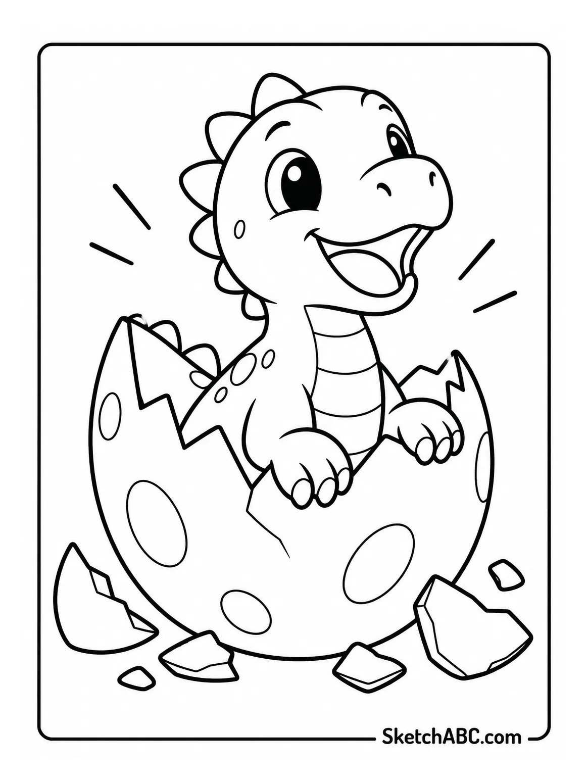 Dino Hatching From Egg coloring pages Dino Hatching From Egg coloring pages