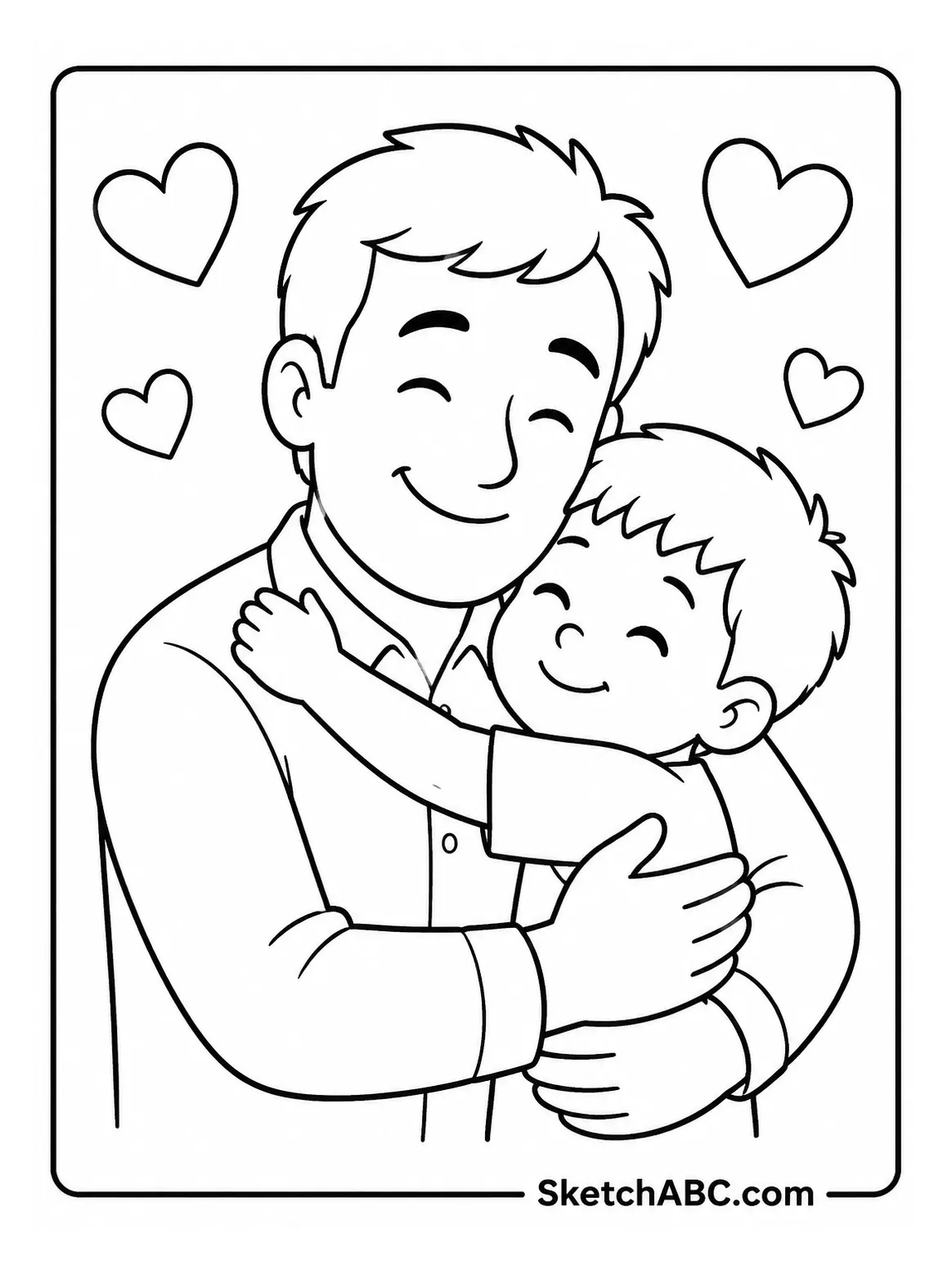 I Love You Dad Hug coloring pages I Love You Dad Hug coloring pages