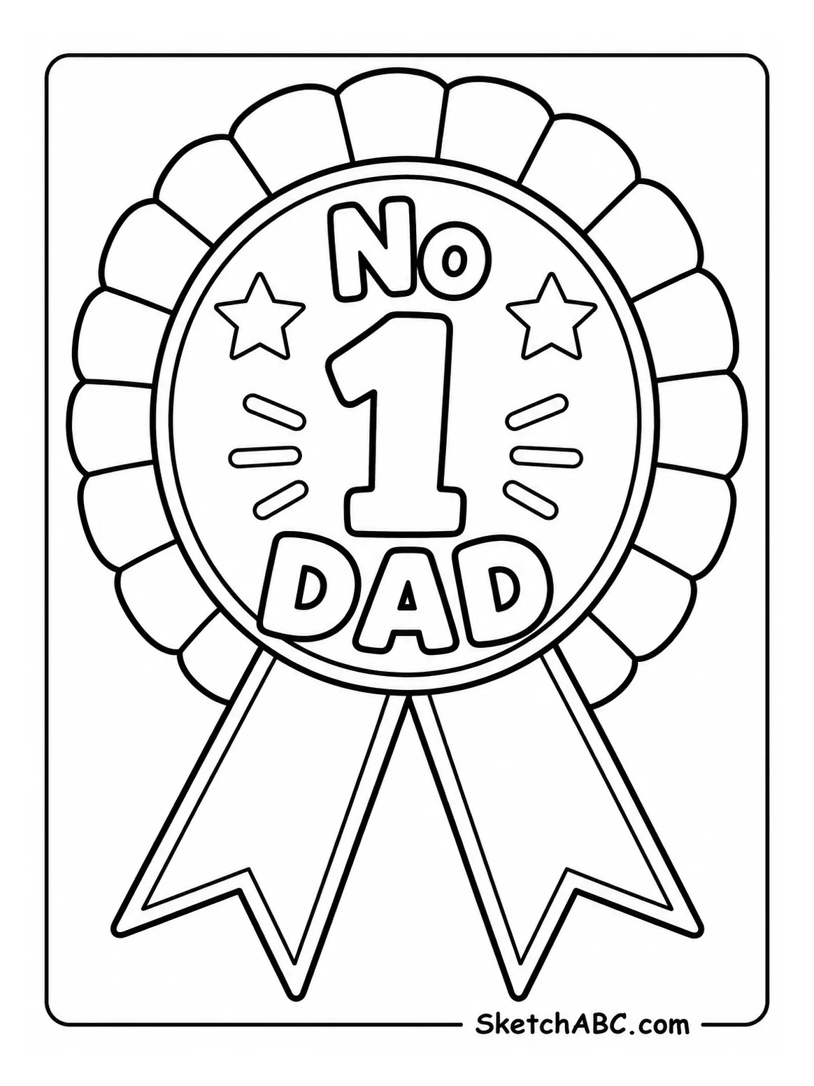 No 1 Dad Ribbon coloring pages No 1 Dad Ribbon coloring pages