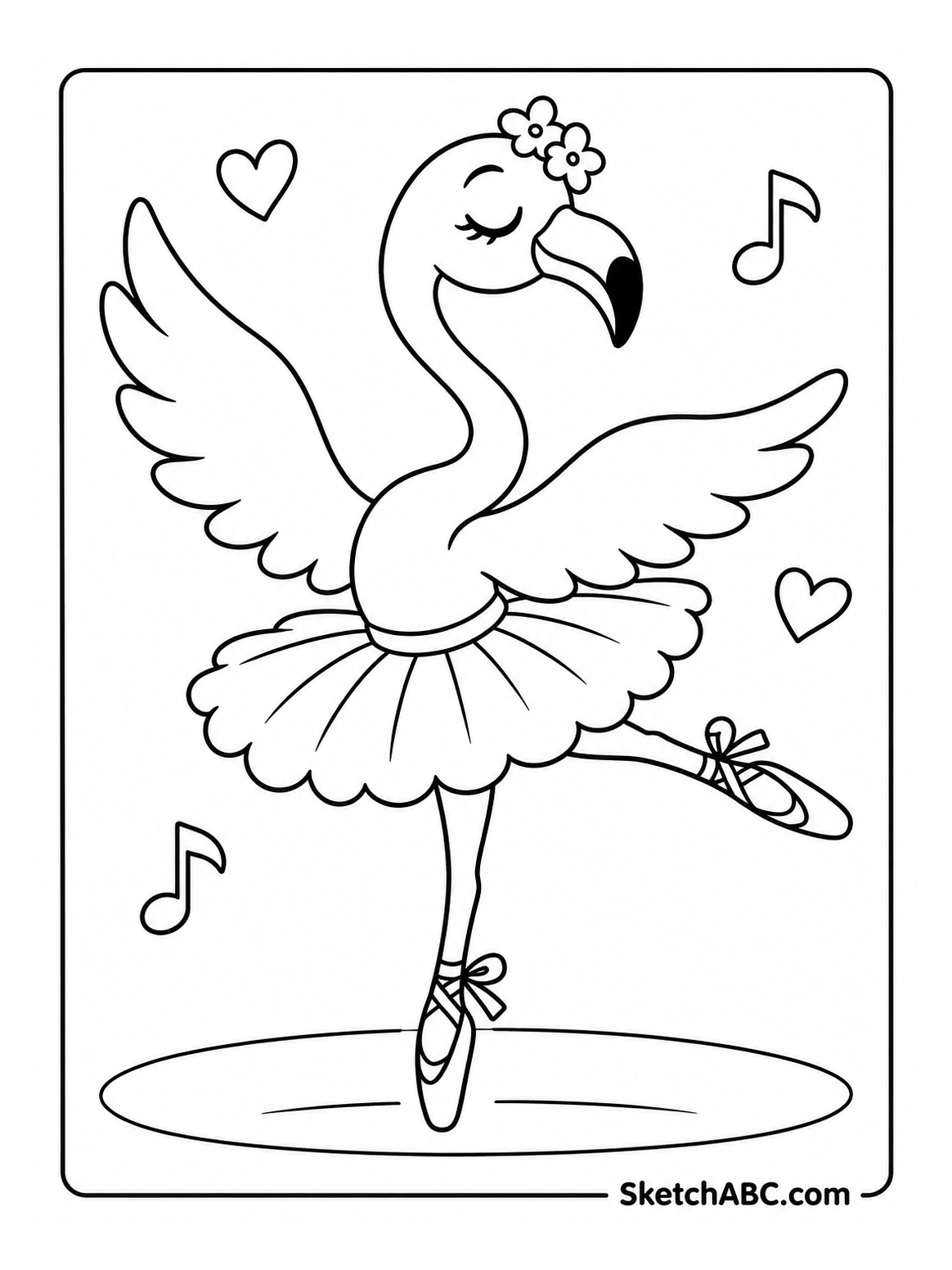 Flamingo Ballet Dance coloring pages Flamingo Ballet Dance coloring pages
