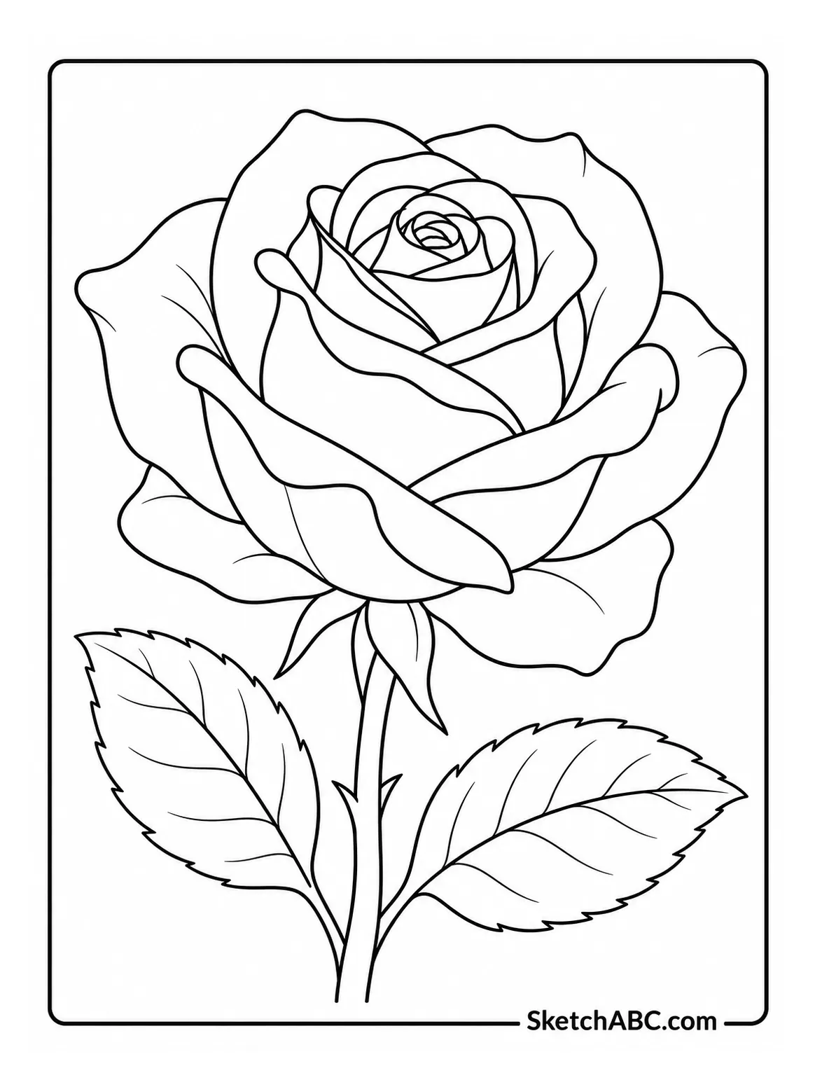 Realistic Rose Bloom coloring pages Realistic Rose Bloom coloring pages