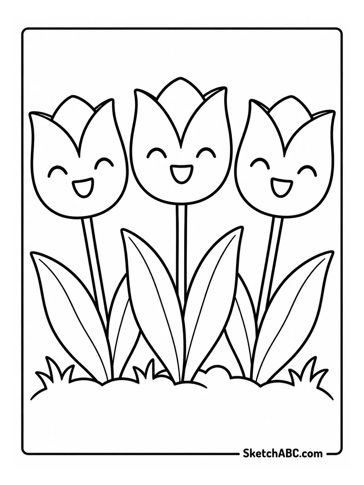 Tulip Trio coloring pages Tulip Trio coloring pages