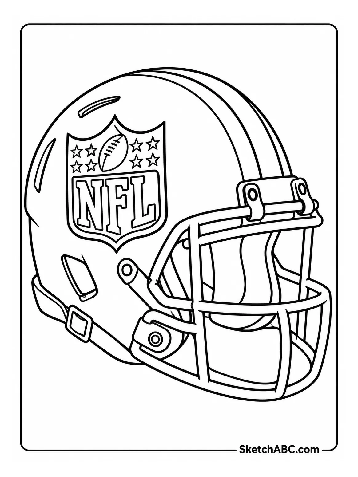 Nfl Helmet Close up coloring pages