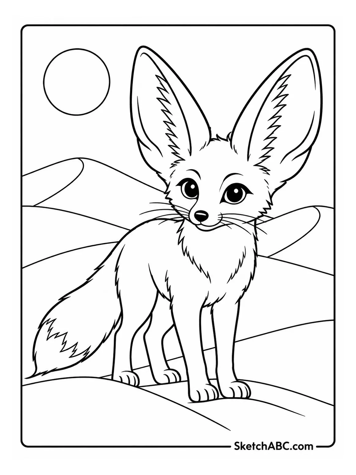 Fennec Fox Among Dunes coloring pages Fennec Fox Among Dunes coloring pages