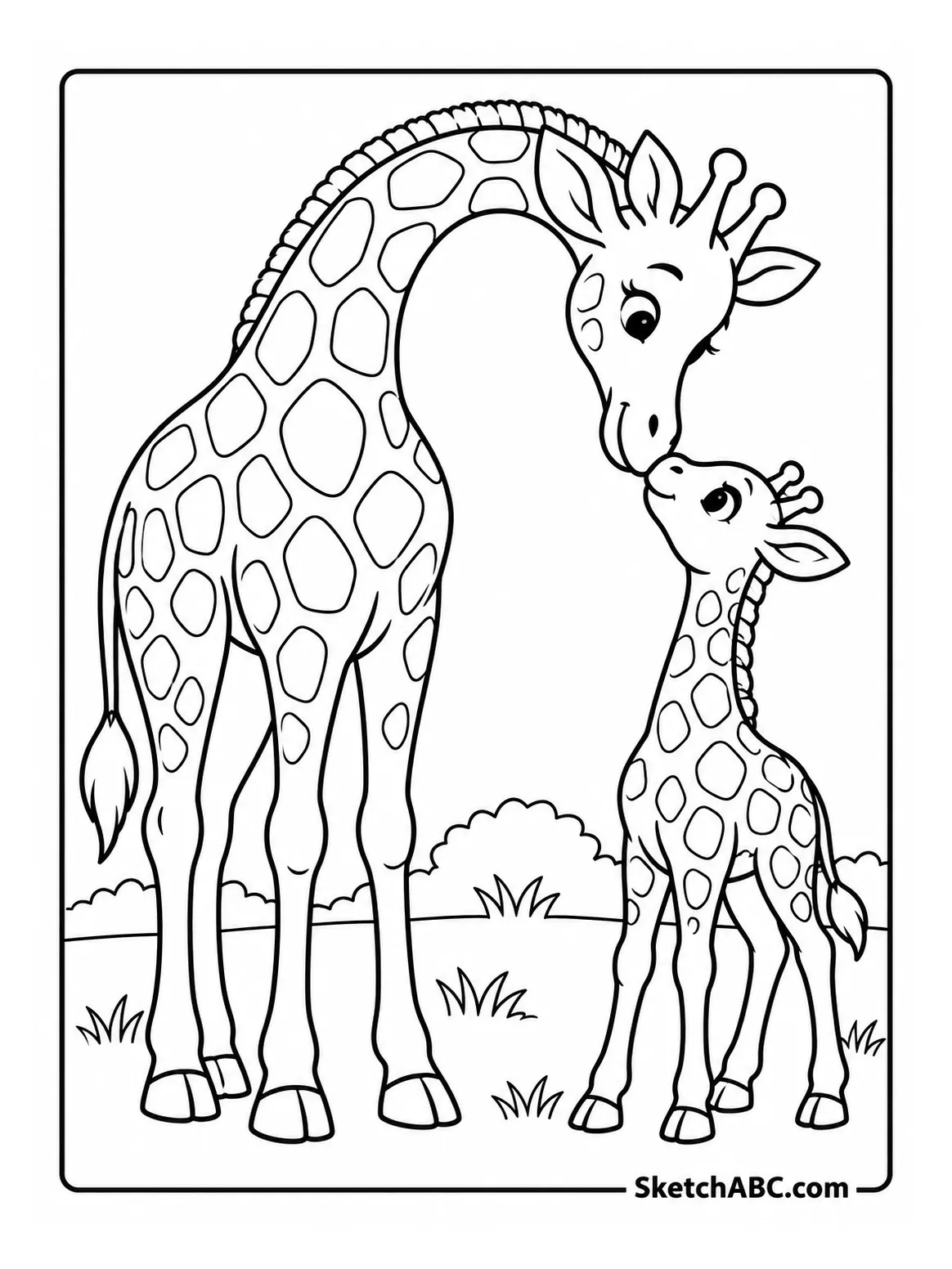 Mother Nuzzles Her Calf coloring pages Mother Nuzzles Her Calf coloring pages
