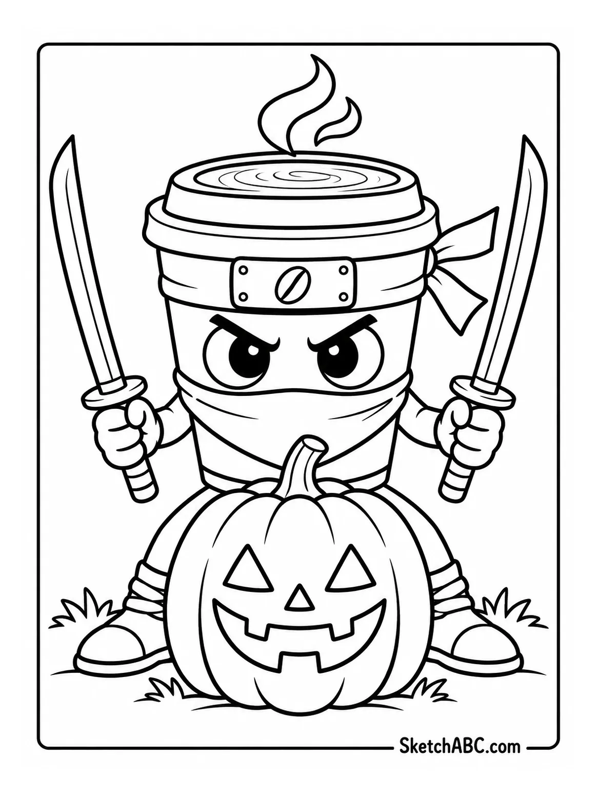 Cappuccino Assassino Pumpkin Guard coloring pages