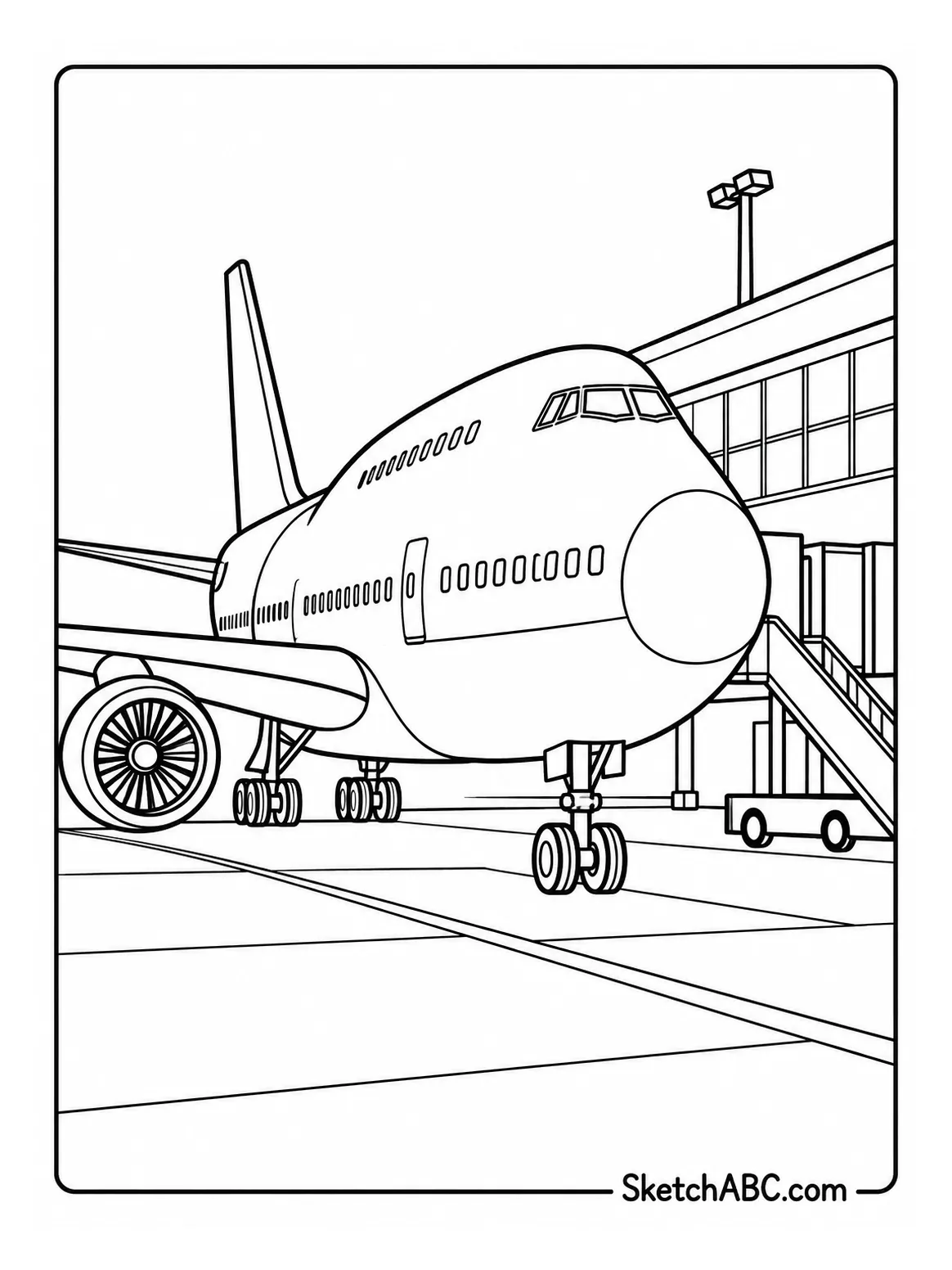 Boeing 747 At the Terminal coloring pages Boeing 747 At the Terminal coloring pages