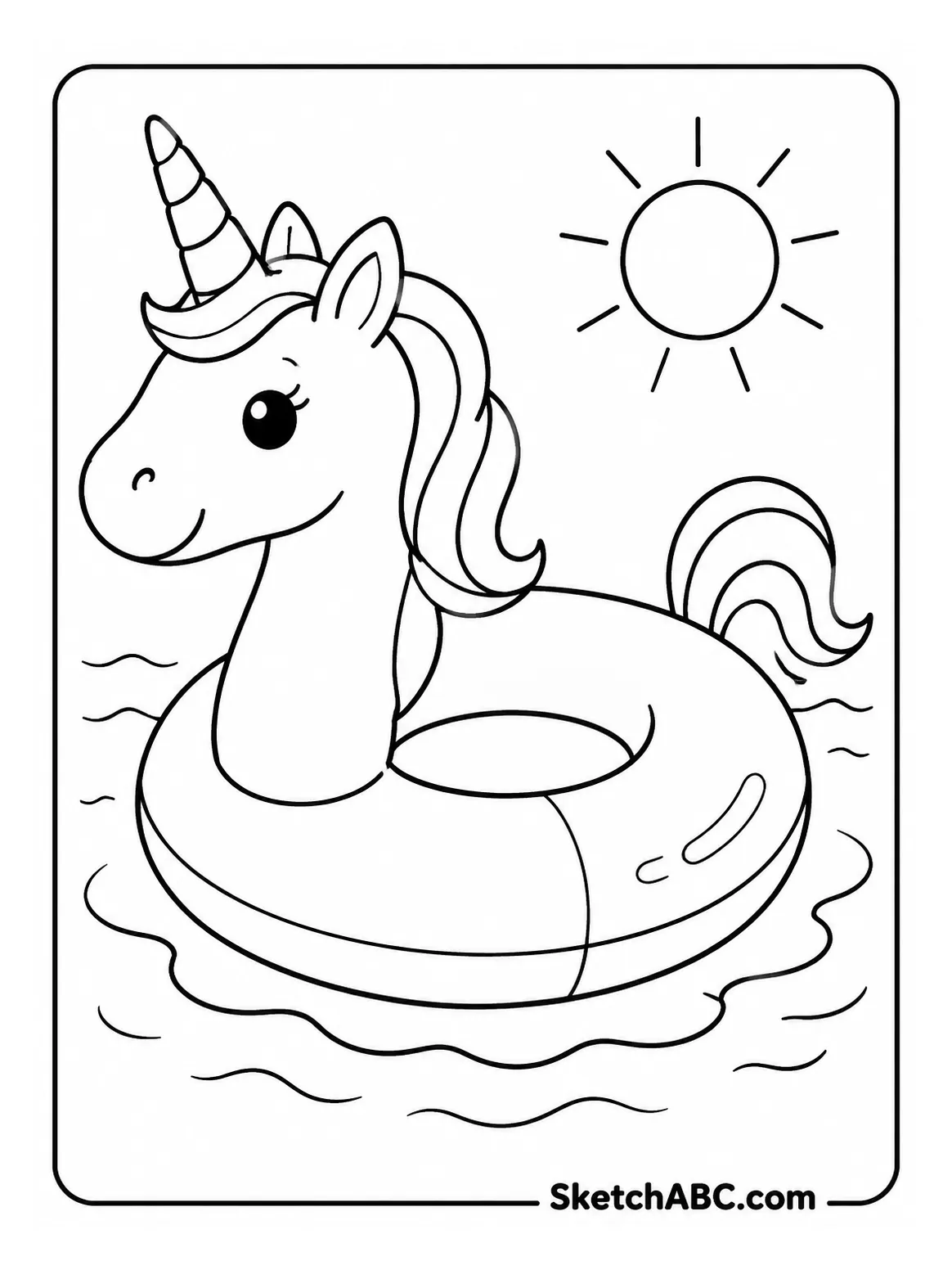 Pool Float coloring pages Pool Float coloring pages