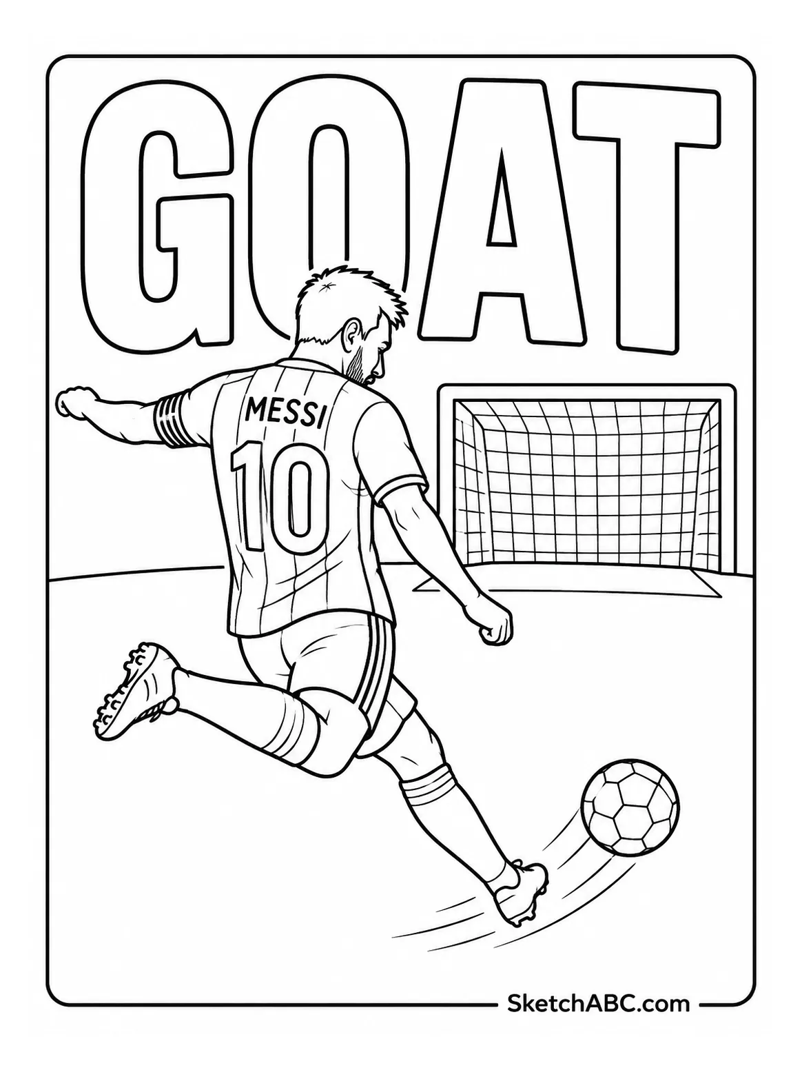GOAT Goal Shot coloring pages GOAT Goal Shot coloring pages