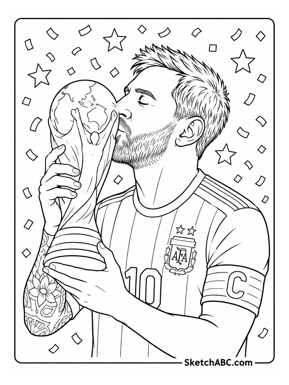 Trophy Kiss With Confetti coloring pages Trophy Kiss With Confetti coloring pages
