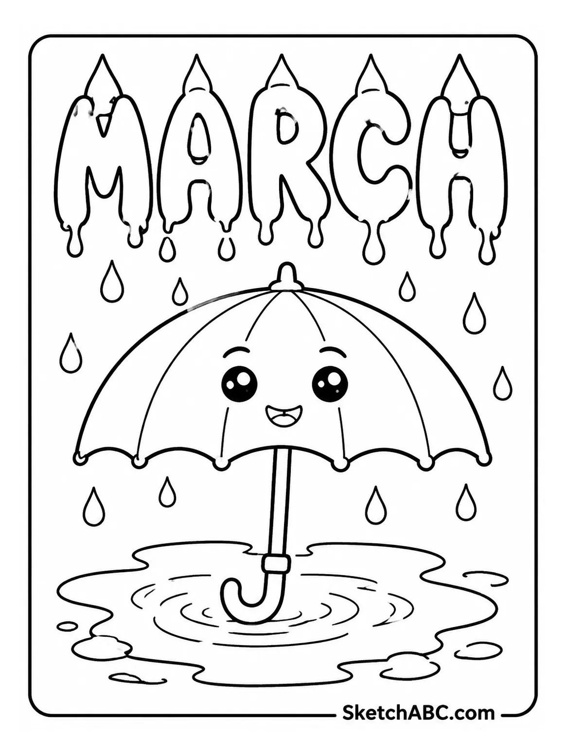 Raindrop Drip Letters coloring pages Raindrop Drip Letters coloring pages