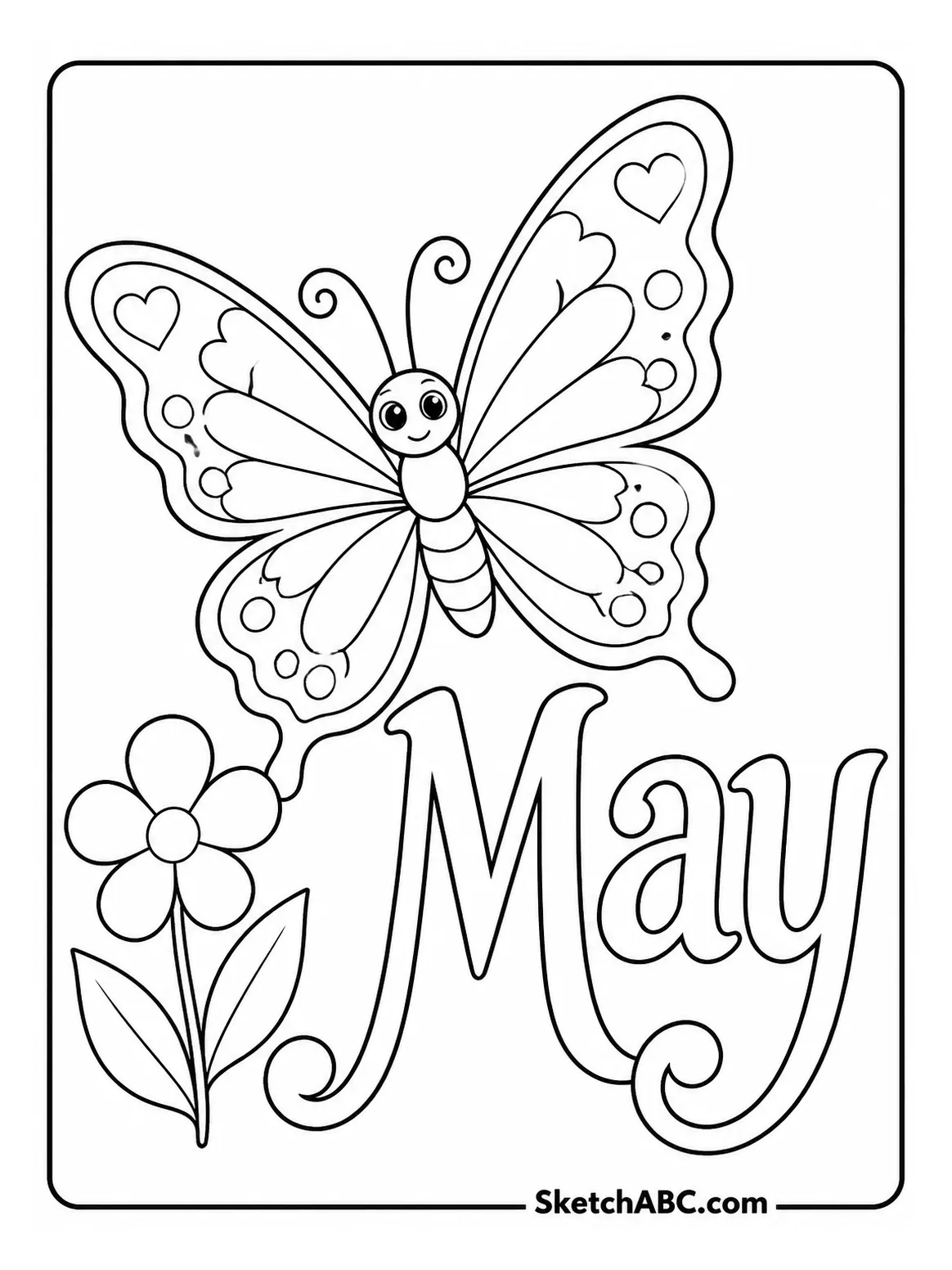 MAY Butterfly Friend coloring pages MAY Butterfly Friend coloring pages