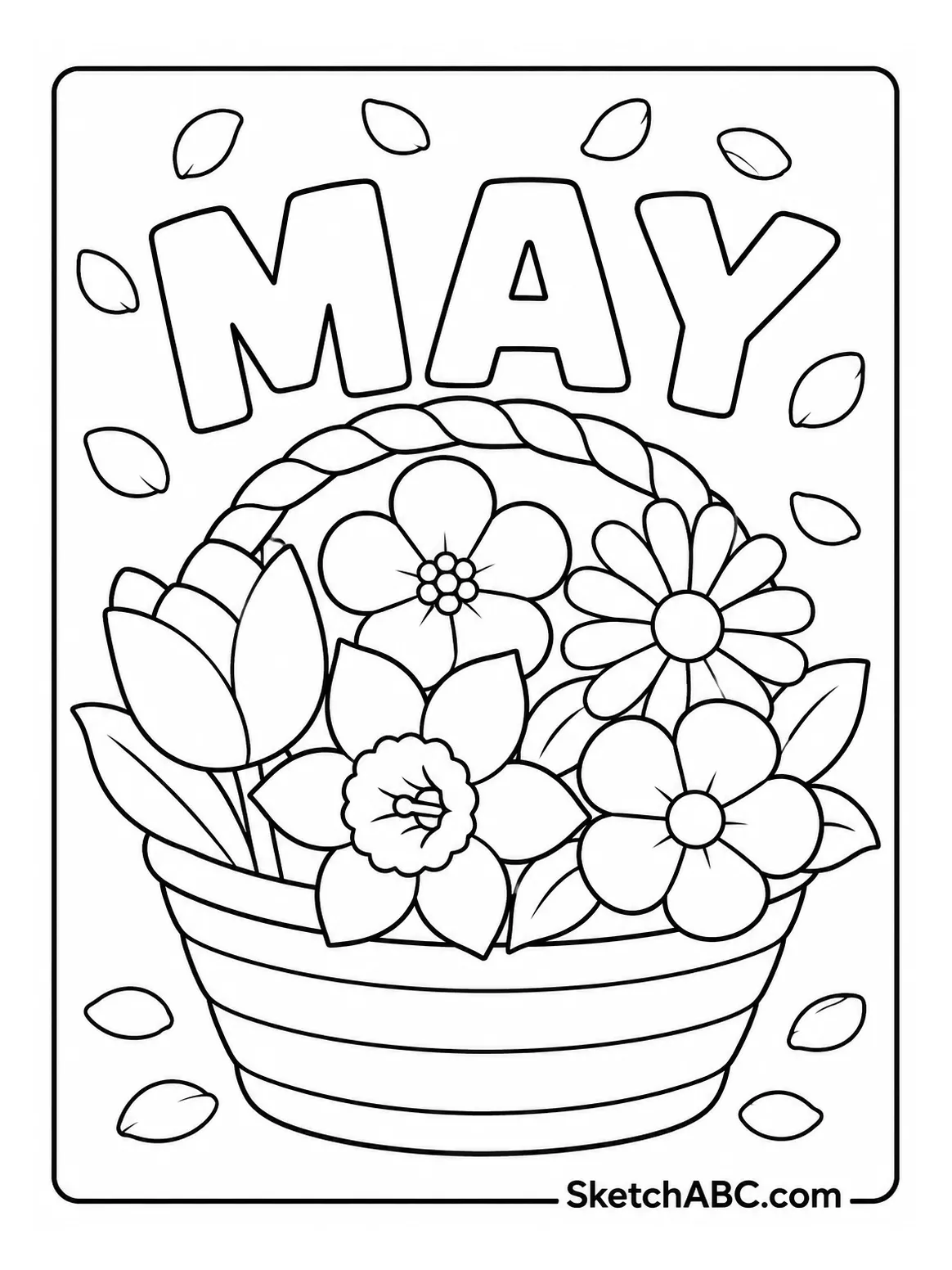 May Flower Basket coloring pages May Flower Basket coloring pages