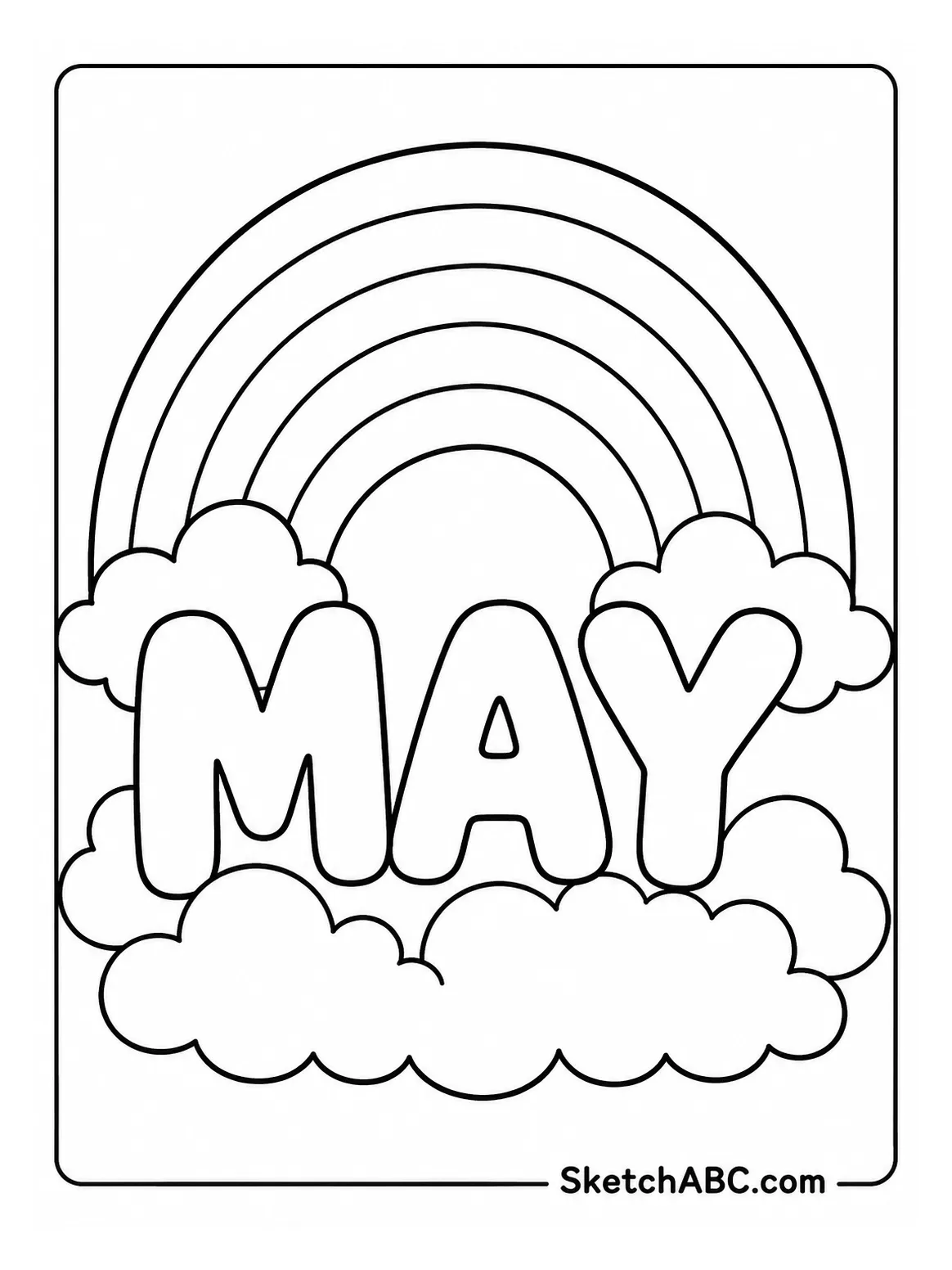 Rainbow MAY coloring pages Rainbow MAY coloring pages