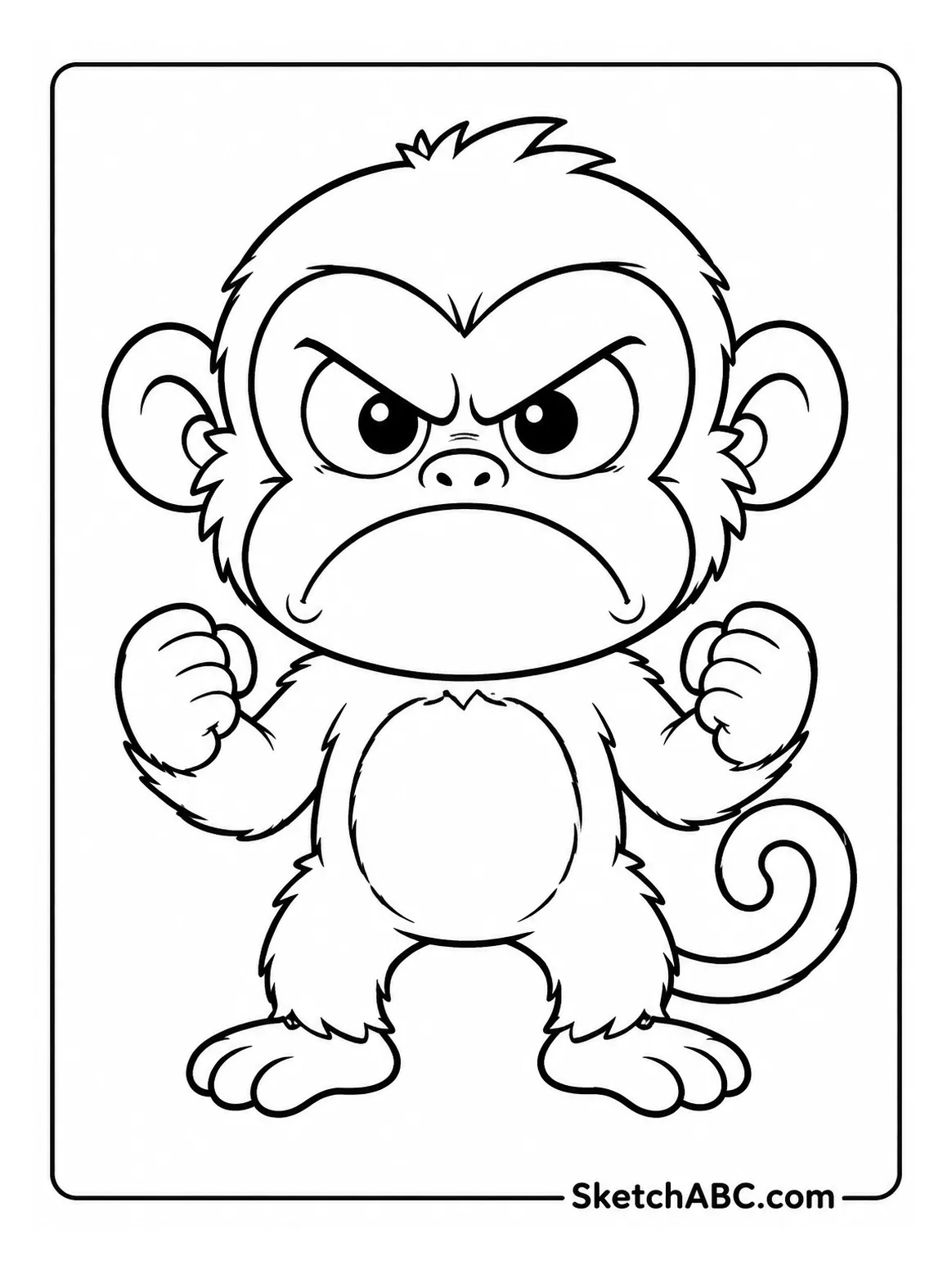 Angry Little Monkey coloring pages Angry Little Monkey coloring pages